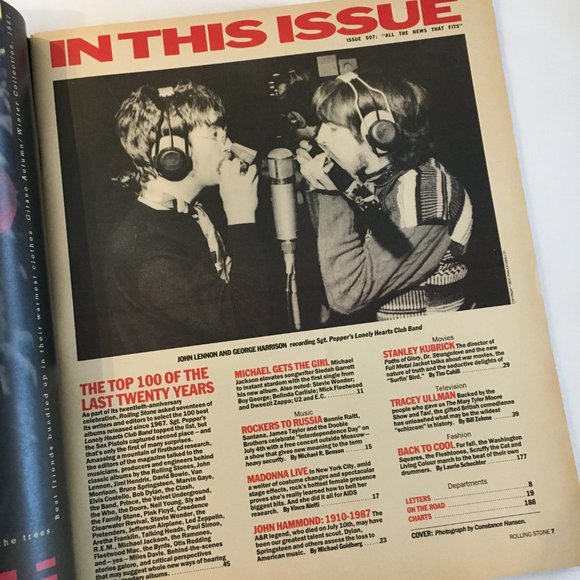 August 1987 Rolling Stone Magazine Vintage Magazine Collectible Gift Idea Ads - Picture 7 of 14